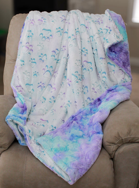 Mermaid Paws Adult Minky Blanket