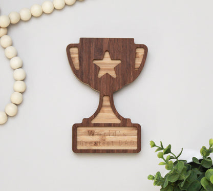Trophy - World's Greatest Dad Bamboo Bottle Opener, Father's Day Gift