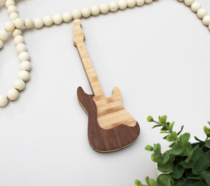 Electric Guitar Bamboo Bottle Opener, Music Lover Gift