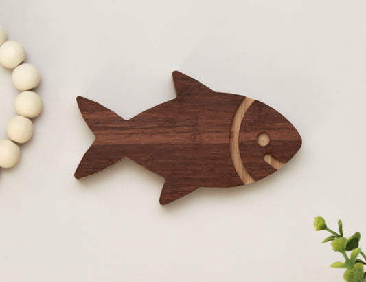 Fish Bamboo Bottle Opener, Gift for Him, Simple Handmade Bar Tool