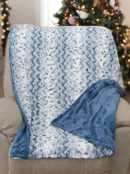 Blue Snowy Owl Adult Blanket