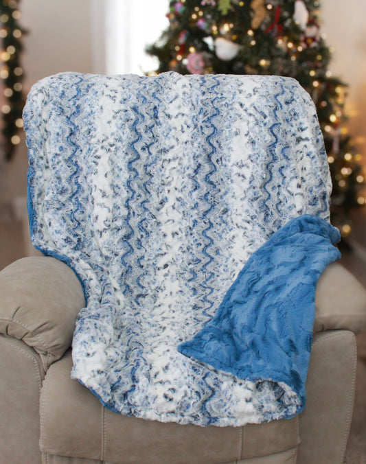 Blue Snowy Owl Adult Blanket