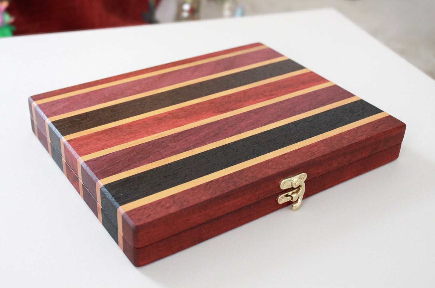 Exotic Wood Card Game Box