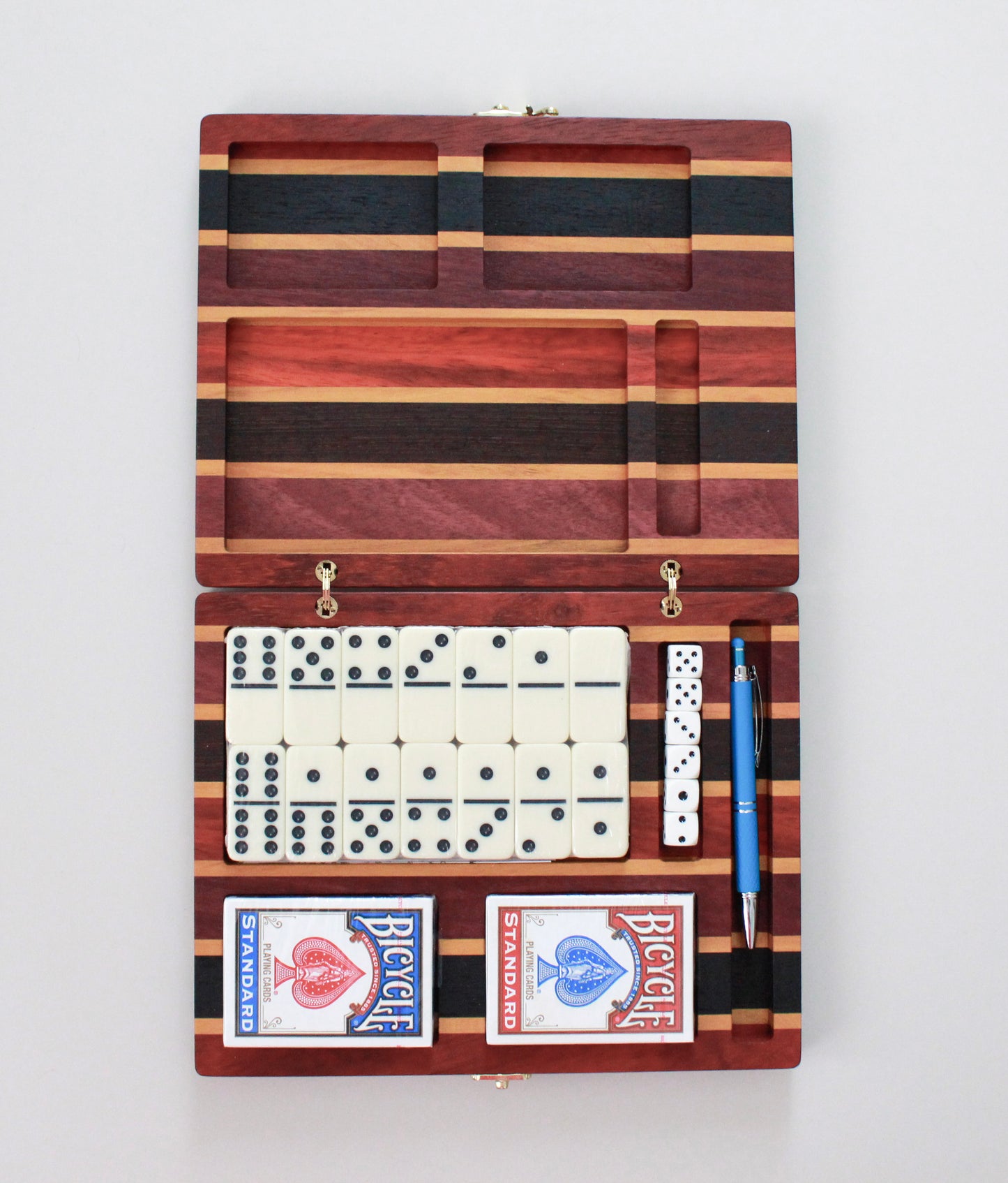 Exotic Wood Card Game Box