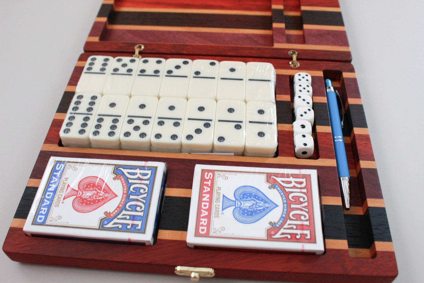 Exotic Wood Card Game Box