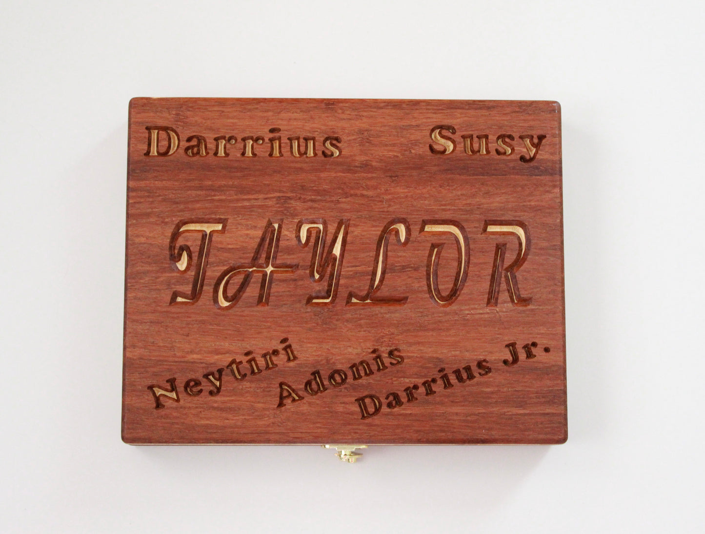 Bamboo Wood Card Game Box