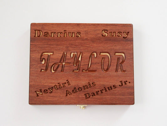 Bamboo Wood Card Game Box