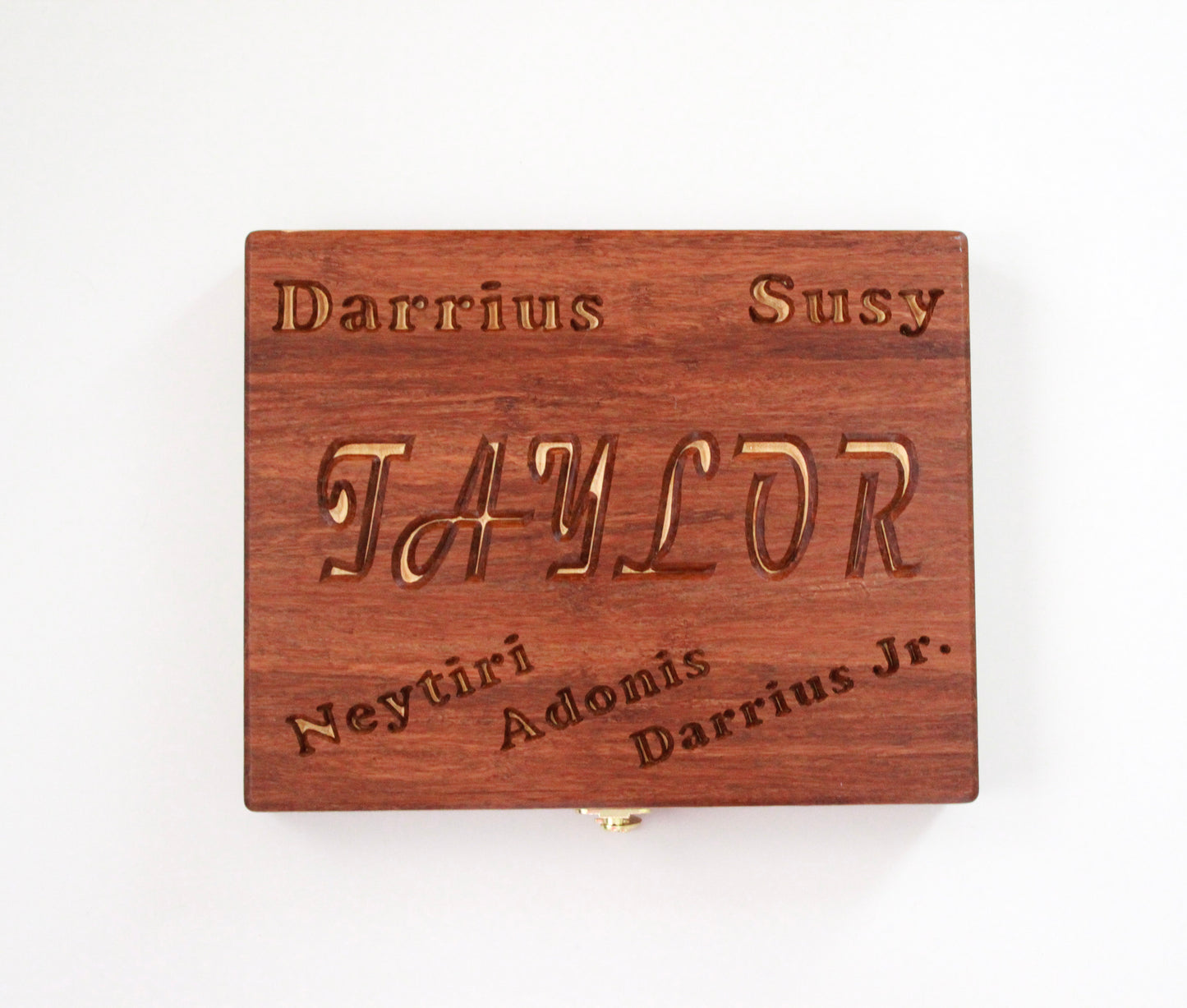 Bamboo Wood Card Game Box