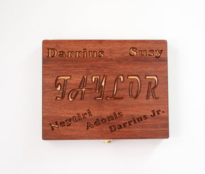 Bamboo Wood Card Game Box