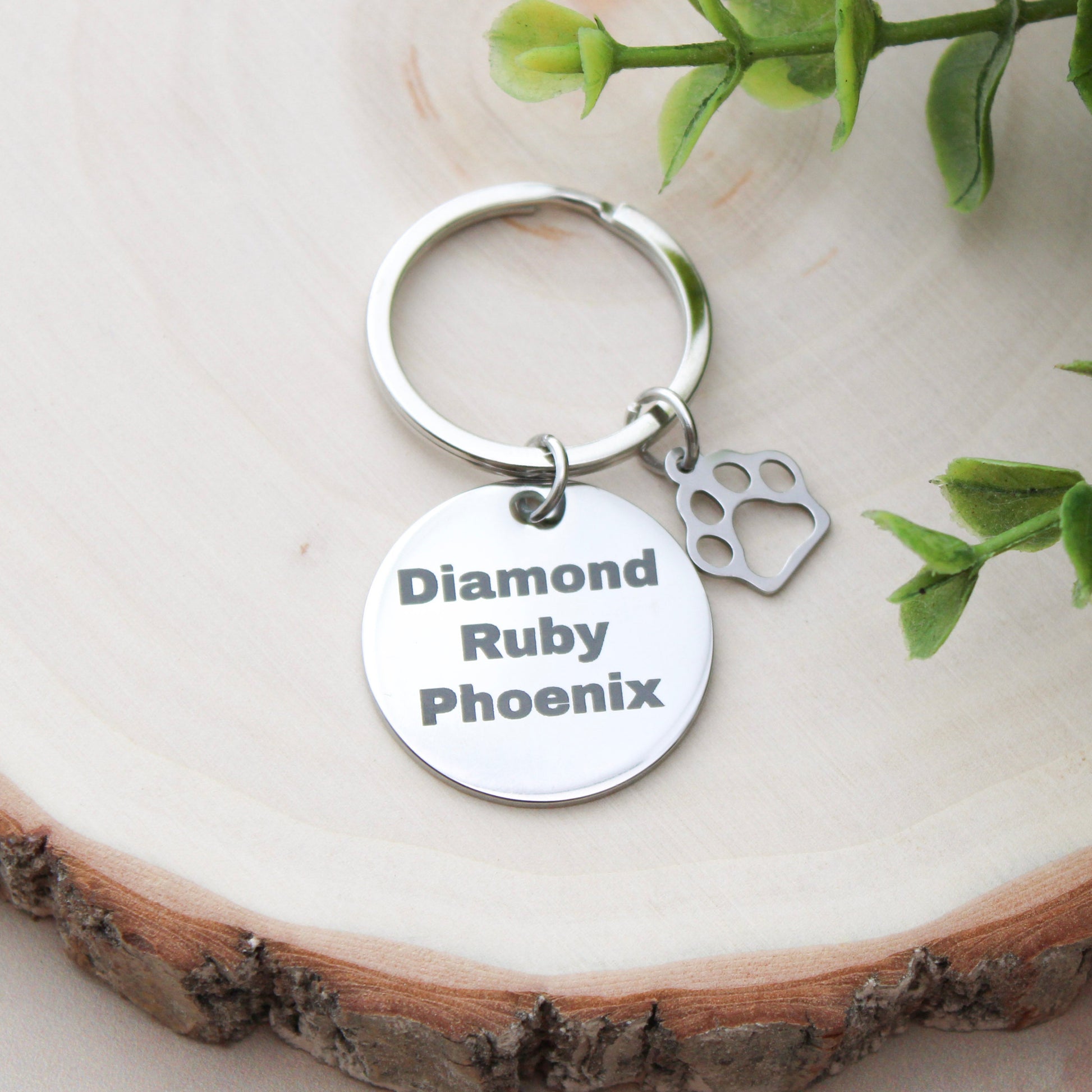 Personalized Dog & Cat Name Keychain | Custom Stainless Steel Pet Name Keychain | Pet Parent Gift | Dog Mom Accessory | Cat Lover Gift