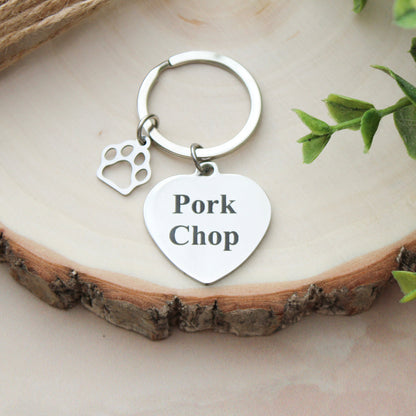 Personalized Pet Name Keychain | Custom Dog & Cat Memorial Tag | Personalized Pet Lover Gift | Custom Name Keychain