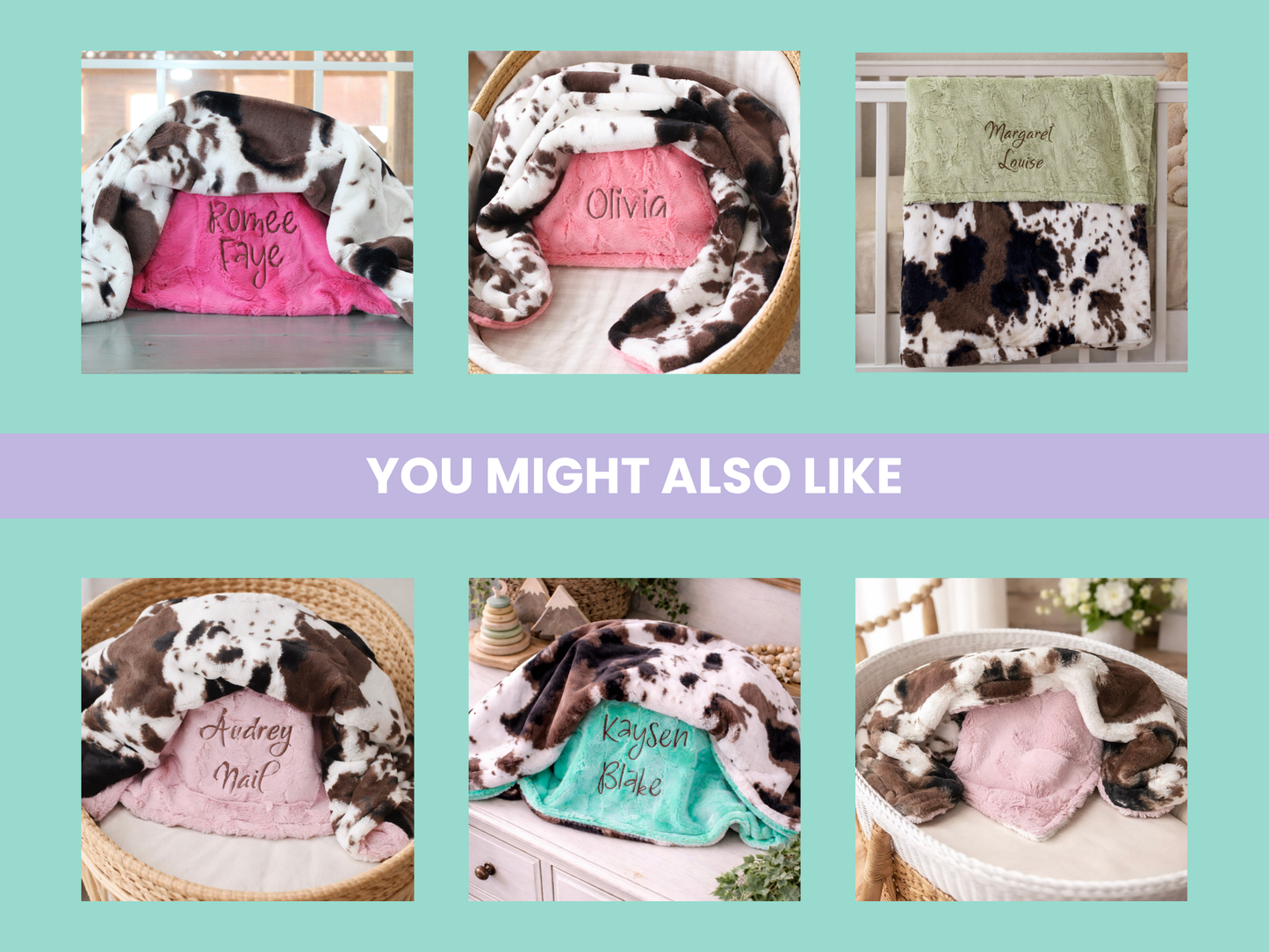 Mudpie Pony Print Baby Blanket – Personalized Minky Blanket