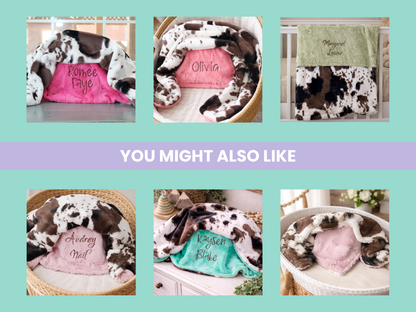 Mudpie Pony Print Baby Blanket – Personalized Minky Blanket