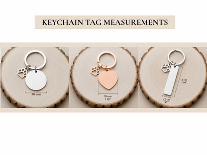 Personalized Dog & Cat Name Keychain | Dog Mom Accessory | Cat Lover Gift