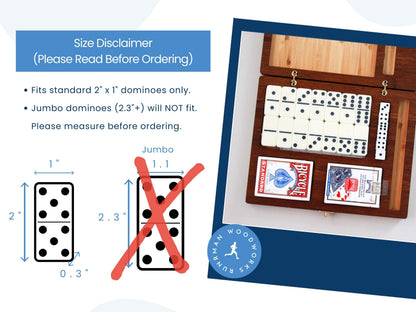 Bamboo Wood Card Game Box – Personalized Playing Card Storage Case, Custom Engraved Gift