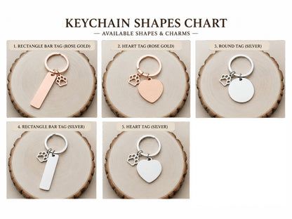 Personalized Dog & Cat Name Keychain | Dog Mom Accessory | Cat Lover Gift