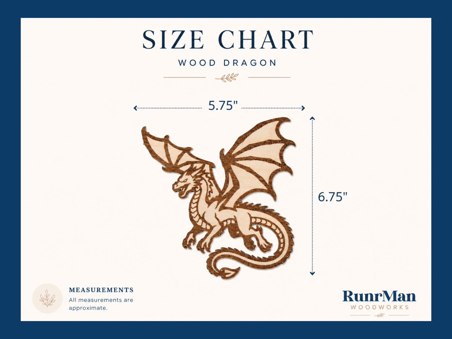 Laser Cut Dragon Wood Cutout | Unfinished Birch Plywood Craft Blank | DIY Fantasy Dragon Shape | Paintable Wood Craft