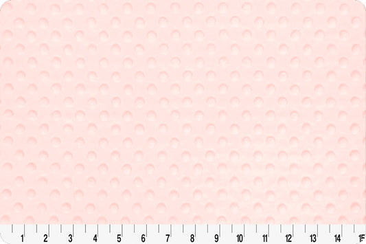cuddle dimple baby pink minky dot fabric by the yard by shannon fabrics