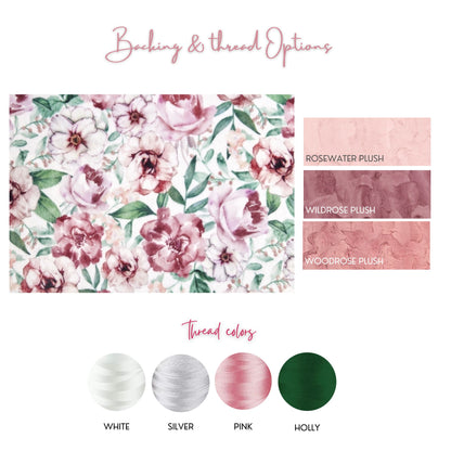 Personalized Blanket, Pink Rose Minky Baby Blanket