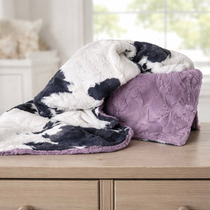 Personalized Blanket - Cow Minky Baby Blanket