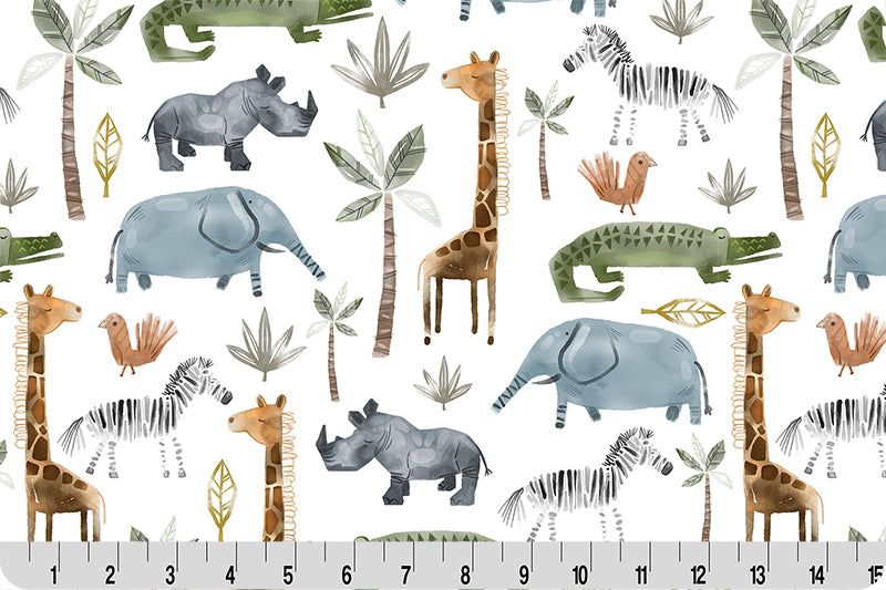 Animal Safari Digital Cuddle  Multi Fabric From Shannon Fabrics 