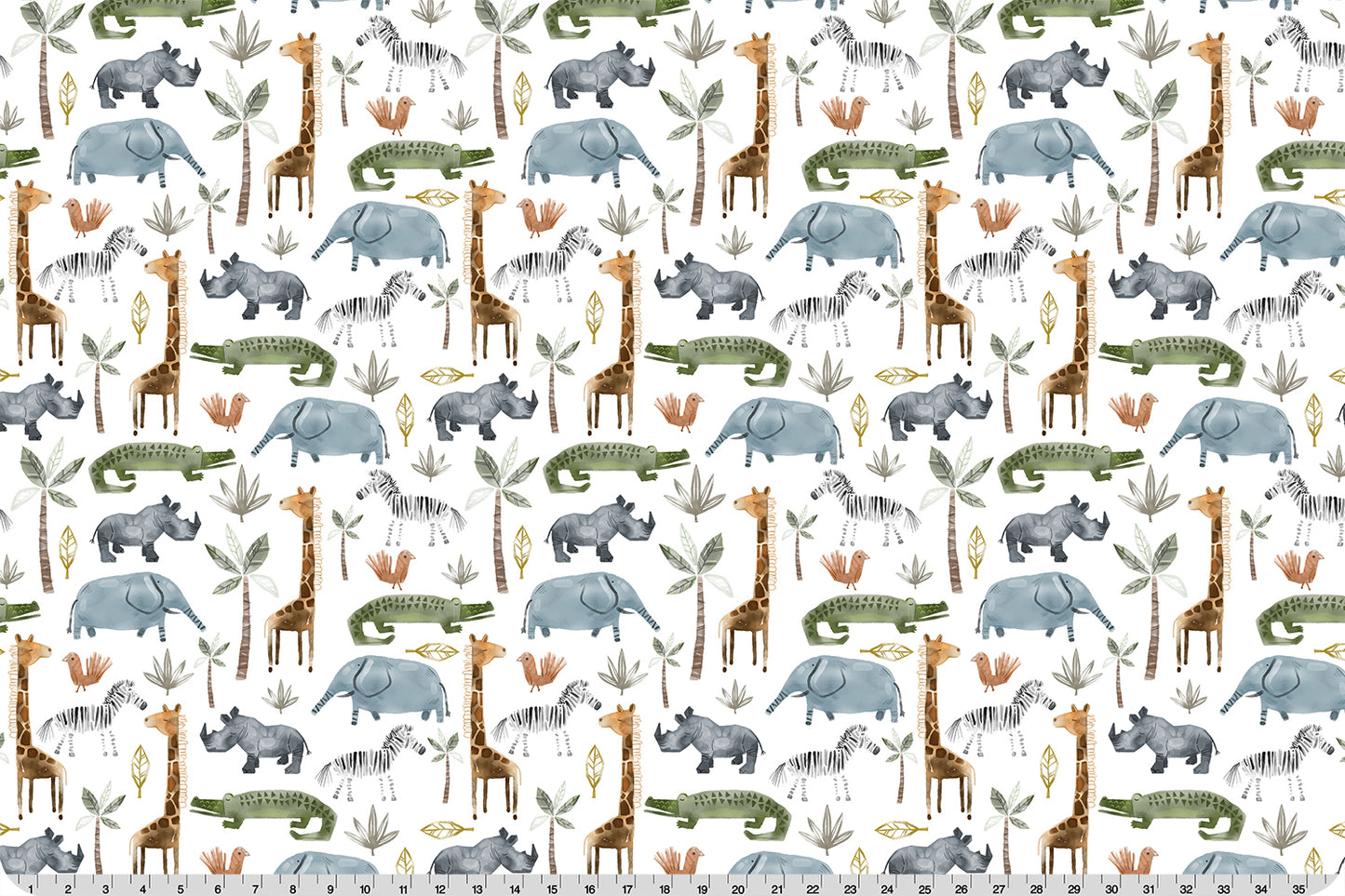 Animal Safari Digital Cuddle  Multi Fabric From Shannon Fabrics