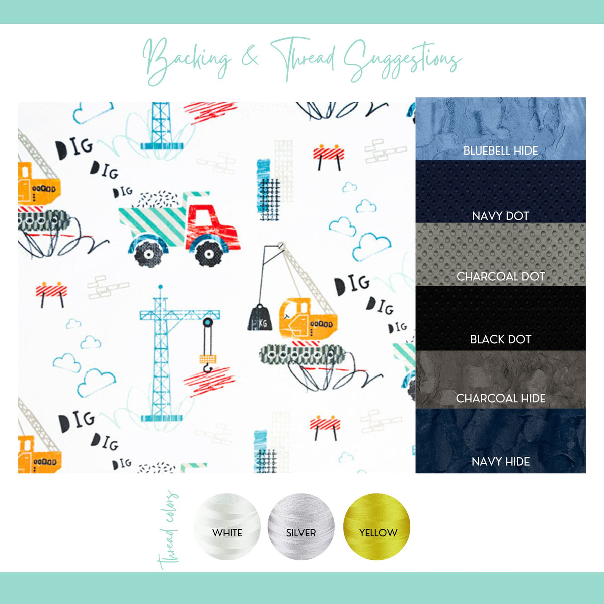 Personalized Construction Baby Blanket with Name | Dump Truck Minky Blanket