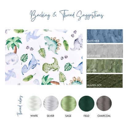 Dino Friends Minky Personalized Baby Blanket