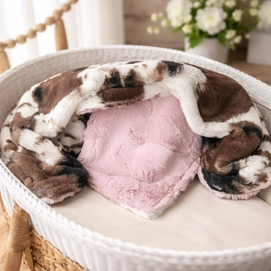 Personalized Western Pony Baby Blanket – Mudpie Pony Minky Baby Blanket for Cowgirl Nursery