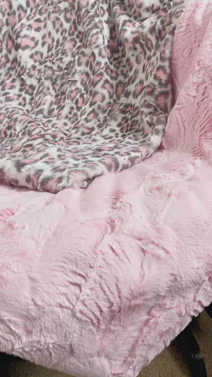 Blush Leopard Adult Blanket