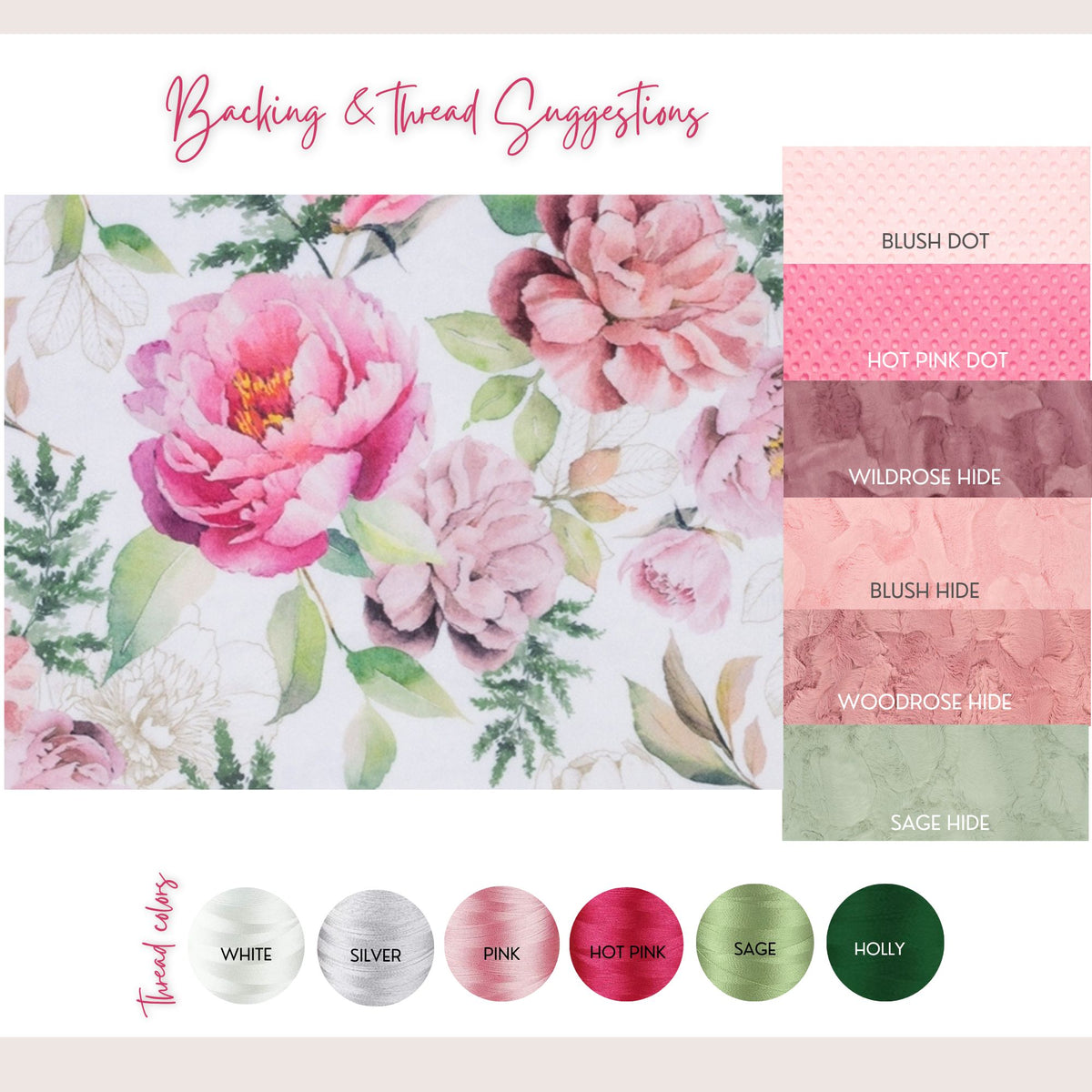 Personalized Spring Floral Baby Blanket – Pink Minky Custom Name Blanket for Girls
